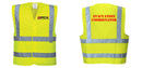 Custom Logo Reflective Yellow Safety Vest - ANSI Class 2