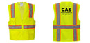 Custom Yellow Class 2 Safety Vest with Cooling Mesh Back