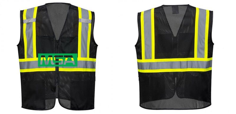 Black Safety Vest | Reflective High Visibility with Pockets