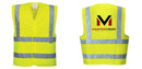 Custom Logo Reflective Yellow Safety Vest - ANSI Class 2