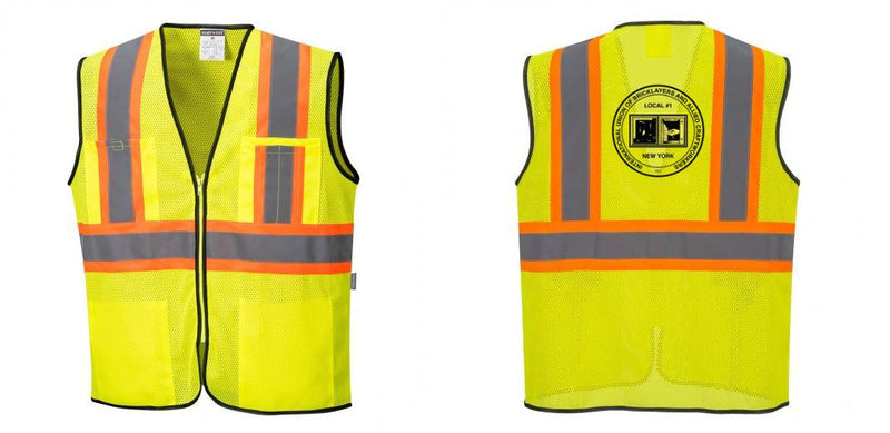 Mesh Class 2 Safety Vest with Pockets Hi Vis Reflective