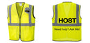 Custom Lightweight High Visibility Yellow Tampa Mesh Vest