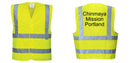 Custom Logo Reflective Yellow Safety Vest - ANSI Class 2
