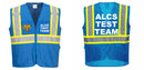Custom Royal Blue Safety Vest Reflective High Visibility with Pockets