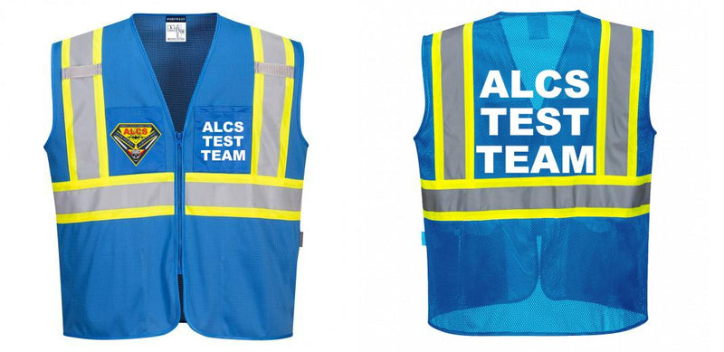 Custom Royal Blue Safety Vest Reflective High Visibility with Pockets
