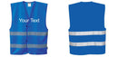 Custom ROYAL BLUE Safety Vest Reflective Hi Vis Work and Event Style Vest