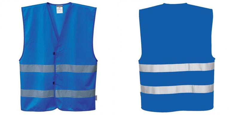Custom ROYAL BLUE Safety Vest Reflective Hi Vis Work and Event Style Vest
