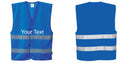 Custom ROYAL BLUE Safety Vest Reflective Hi Vis Work and Event Style Vest