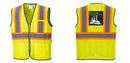 Custom Yellow Mesh Class 2 Reflective Safety Vest with Pockets