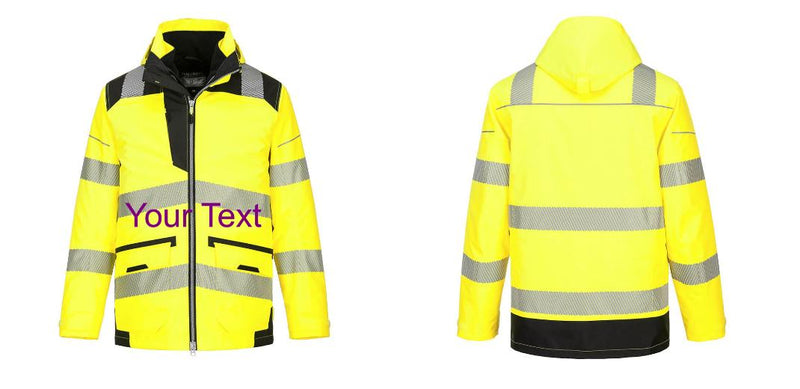 5-in-1 High Visibility Jacket with Segmented Reflective Tape