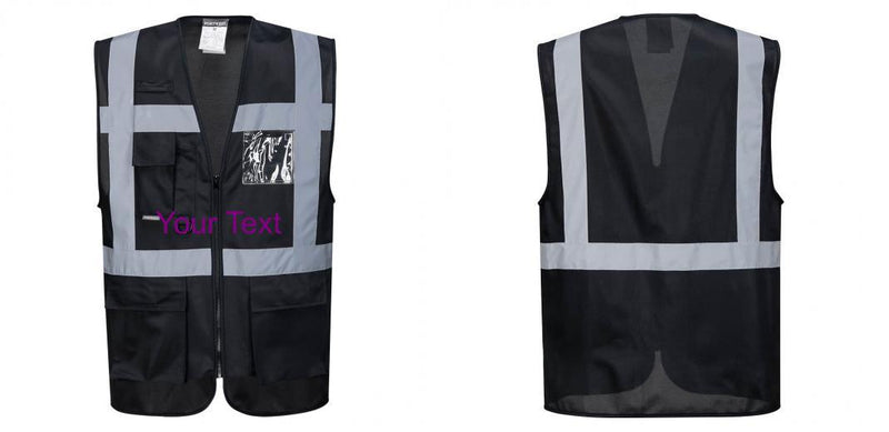 Black Professional Executive Style Safety Vest