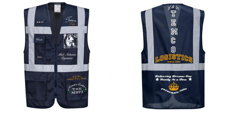 Custom NAVY Professional Executive Style Safety Vest