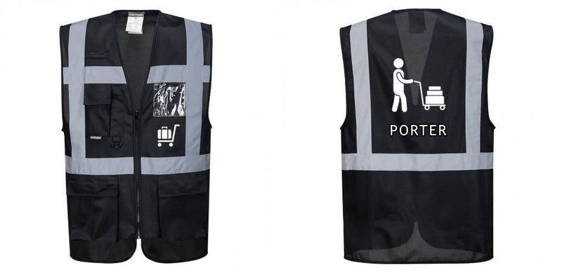 Custom Black Professional Executive Style Safety Vest