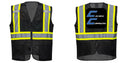 Custom Black Safety Vest Reflective High Visibility with Pockets