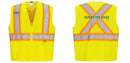 Custom X-Back YELLOW Mesh Contrast Tape Vest