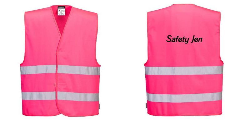 PINK Safety Vest Reflective Hi-Vis Work and Event Style Vest