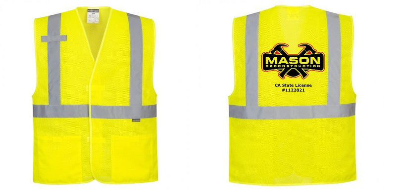 Custom Class 2 High Visibility Economy Reflective MESH Safety Vest