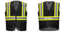 Custom Black Safety Vest Reflective High Visibility with Pockets