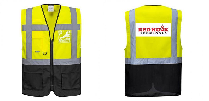 Custom Warsaw Yellow and Black Professional Style Safety Vest
