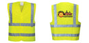 Custom Logo Reflective Yellow Safety Vest - ANSI Class 2