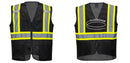 Black Safety Vest | Reflective High Visibility with Pockets
