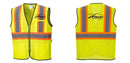 Custom Yellow Mesh Class 2 Reflective Safety Vest with Pockets
