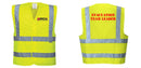 Custom Logo Reflective Yellow Safety Vest - ANSI Class 2