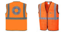 Custom Lightweight High Visibility ORANGE Tampa Mesh Vest