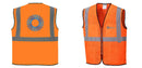 Custom Lightweight High Visibility ORANGE Tampa Mesh Vest