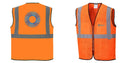 Custom Lightweight High Visibility ORANGE Tampa Mesh Vest