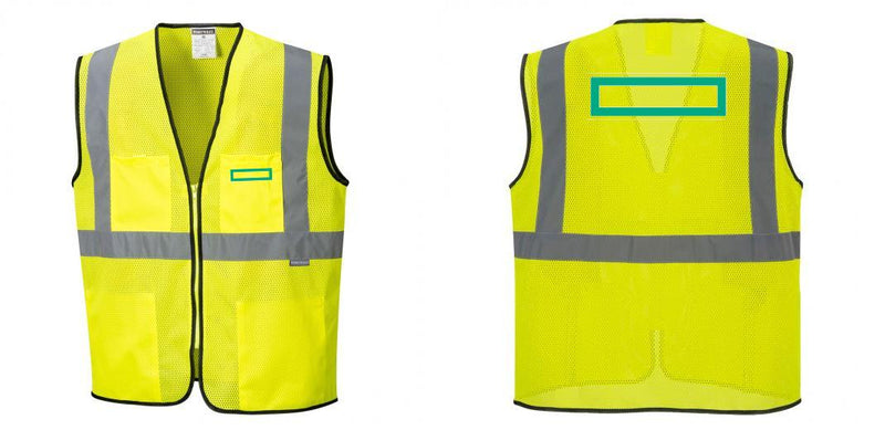 Custom Lightweight High Visibility Yellow Tampa Mesh Vest