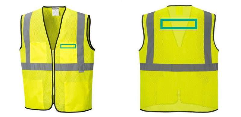 Custom Lightweight High Visibility Yellow Tampa Mesh Vest