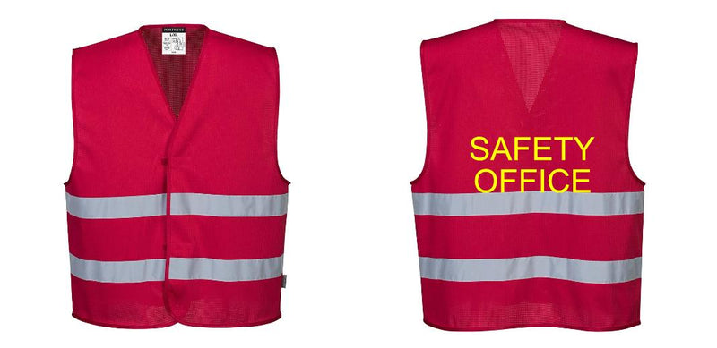 Custom RED MeshAir Reflective Events Safety Vest