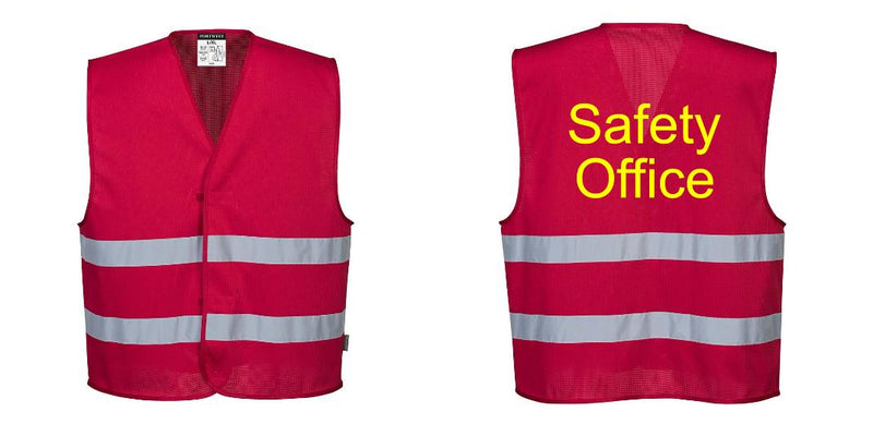 Custom RED MeshAir Reflective Events Safety Vest