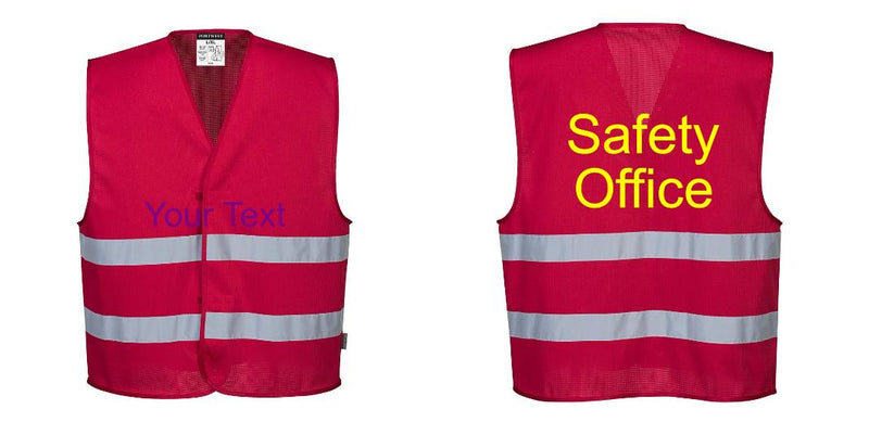 Custom RED MeshAir Reflective Events Safety Vest