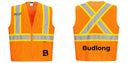 Custom X-Back ORANGE Mesh Contrast Tape Vest