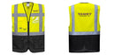 Custom Warsaw Yellow and Black Professional Style Safety Vest