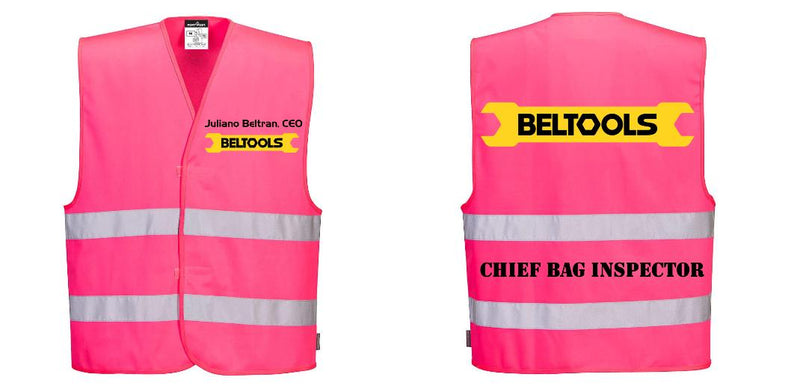 PINK Safety Vest Reflective Hi-Vis Work and Event Style Vest