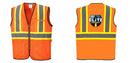 Mesh Class 2 Safety Vest with Pockets Hi Vis Reflective