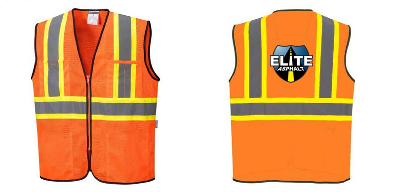 Mesh Class 2 Safety Vest with Pockets Hi Vis Reflective