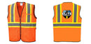 Mesh Class 2 Safety Vest with Pockets Hi Vis Reflective