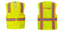 Custom Yellow Class 2 Safety Vest with Cooling Mesh Back