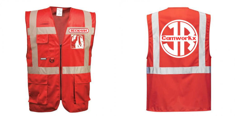Custom RED Professional Executive Style Safety Vest