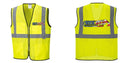Custom Lightweight High Visibility Yellow Tampa Mesh Vest
