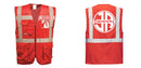 Custom RED Professional Executive Style Safety Vest