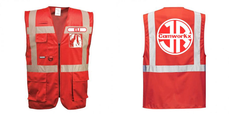 Custom RED Professional Executive Style Safety Vest