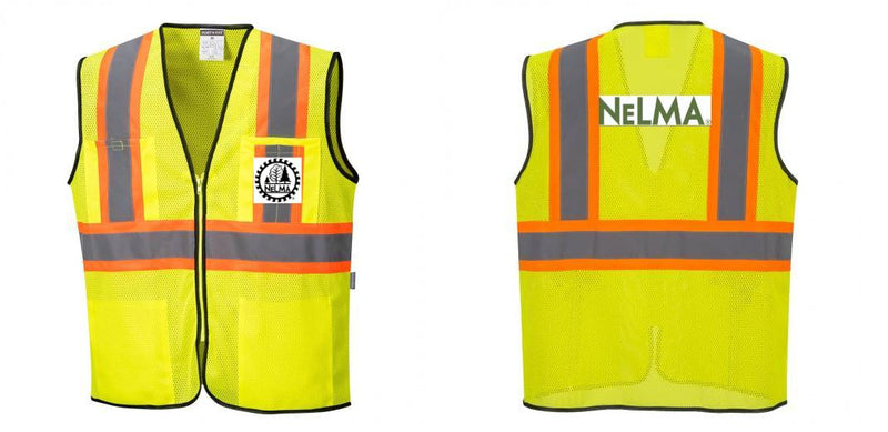 Custom Yellow Mesh Class 2 Reflective Safety Vest with Pockets