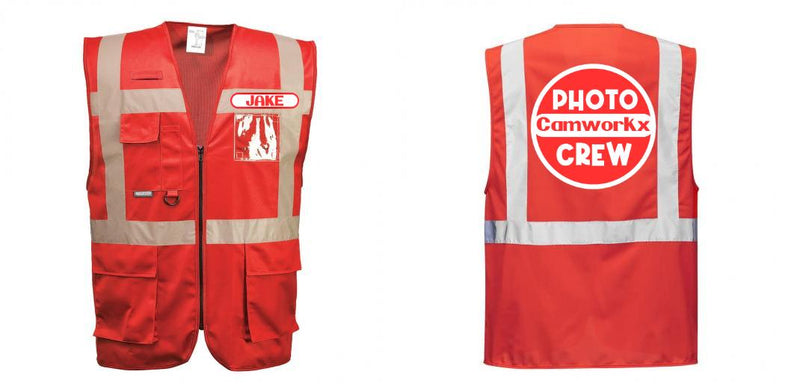 Custom RED Professional Executive Style Safety Vest