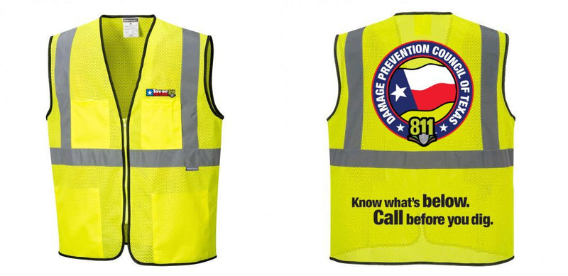 Custom Lightweight High Visibility Yellow Tampa Mesh Vest