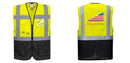 Custom Warsaw Yellow and Black Professional Style Safety Vest